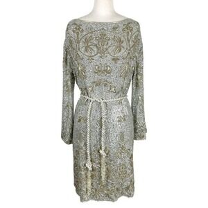 Marchesa Beaded‎ Sequin Dress Gold Silver Formal Cocktail Size 4